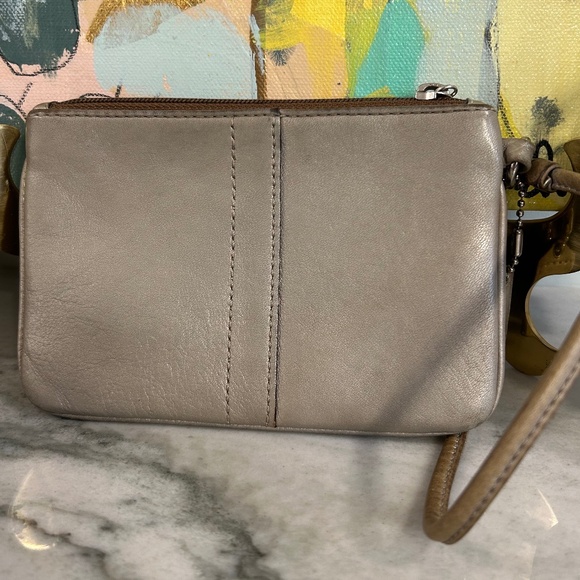 Coach Ashley Bronze Metallic Leather Hippie Shoulder Crossbody BUNDLE - Picture 10 of 12